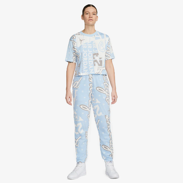 Jordan Womens Fleece Allover Printed Pants