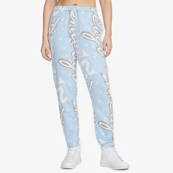 Jordan Womens Fleece Allover Printed Pants