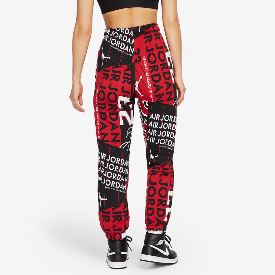 Jordan Womens Fleece Allover Printed Pants