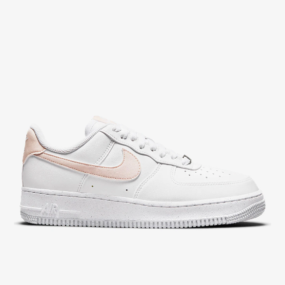 Nike Womens Air Force 1 07 Next Nature - White/Pale Coral-Black-Metallic Silver