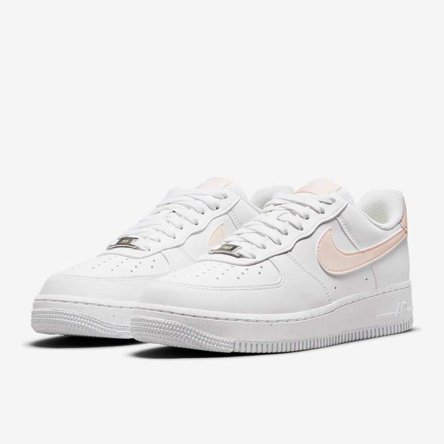 Nike Womens Air Force 1 07 Next Nature - White/Pale Coral-Black-Metallic Silver