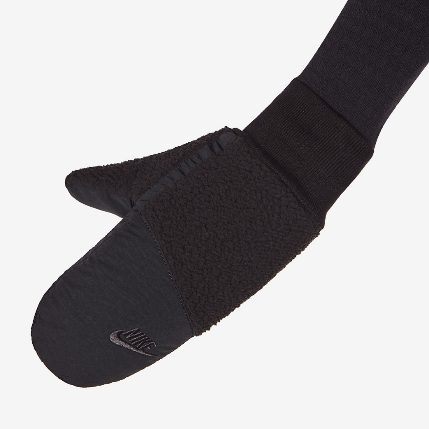 Nike Sportswear Womens Sherpa Mitten Gloves - Black/Black/Dark Smoke Grey/Dark Smoke Grey