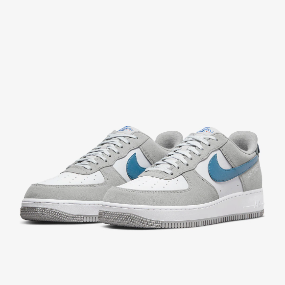 Nike Sportswear Air Force 1 07 LV8 - Lt Smoke Grey/Marina -White-Lt Smoke Grey