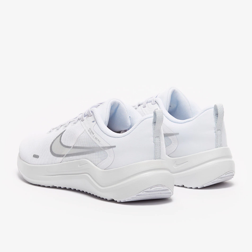 Nike Womens Downshifter 12 - White/Metallic Silver-Pure Platinum