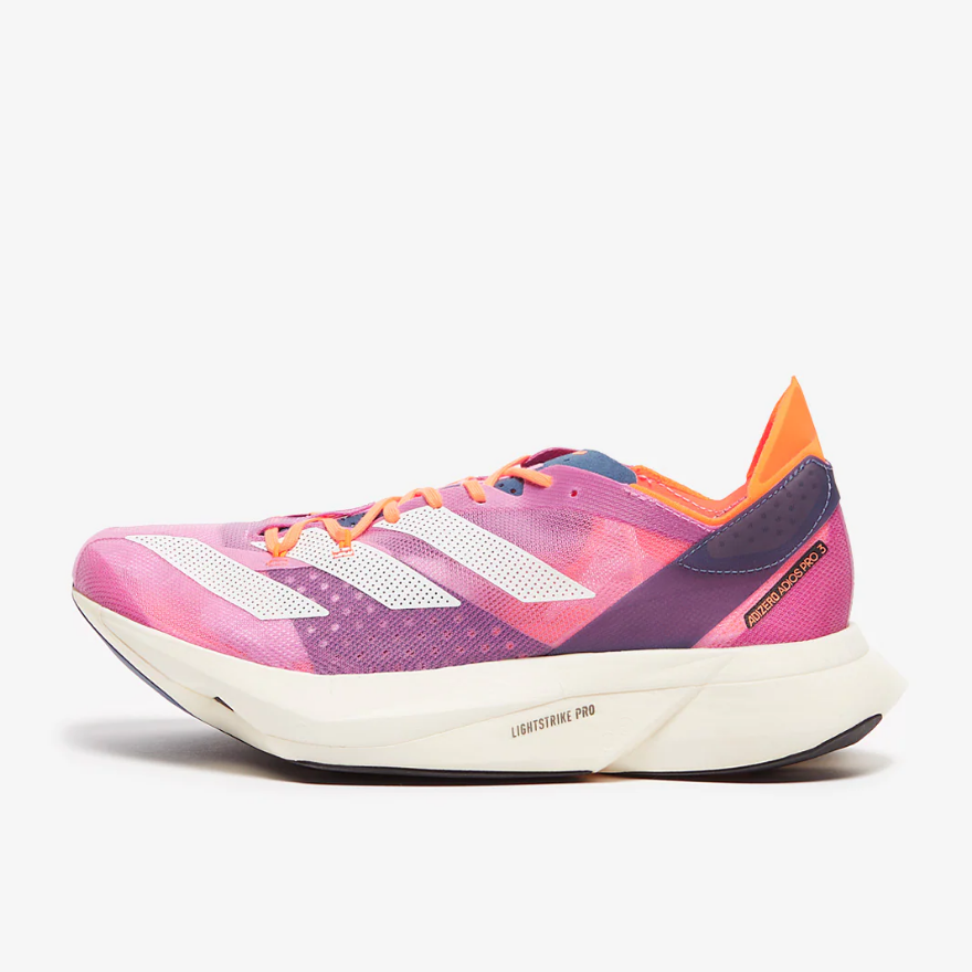 adidas adizero adios Pro 3 - Pulse Lilac/Ftwr White/Solar Orange