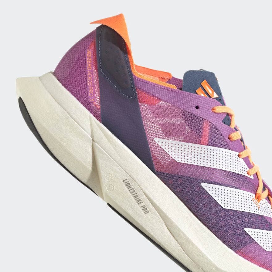 adidas adizero adios Pro 3 - Pulse Lilac/Ftwr White/Solar Orange