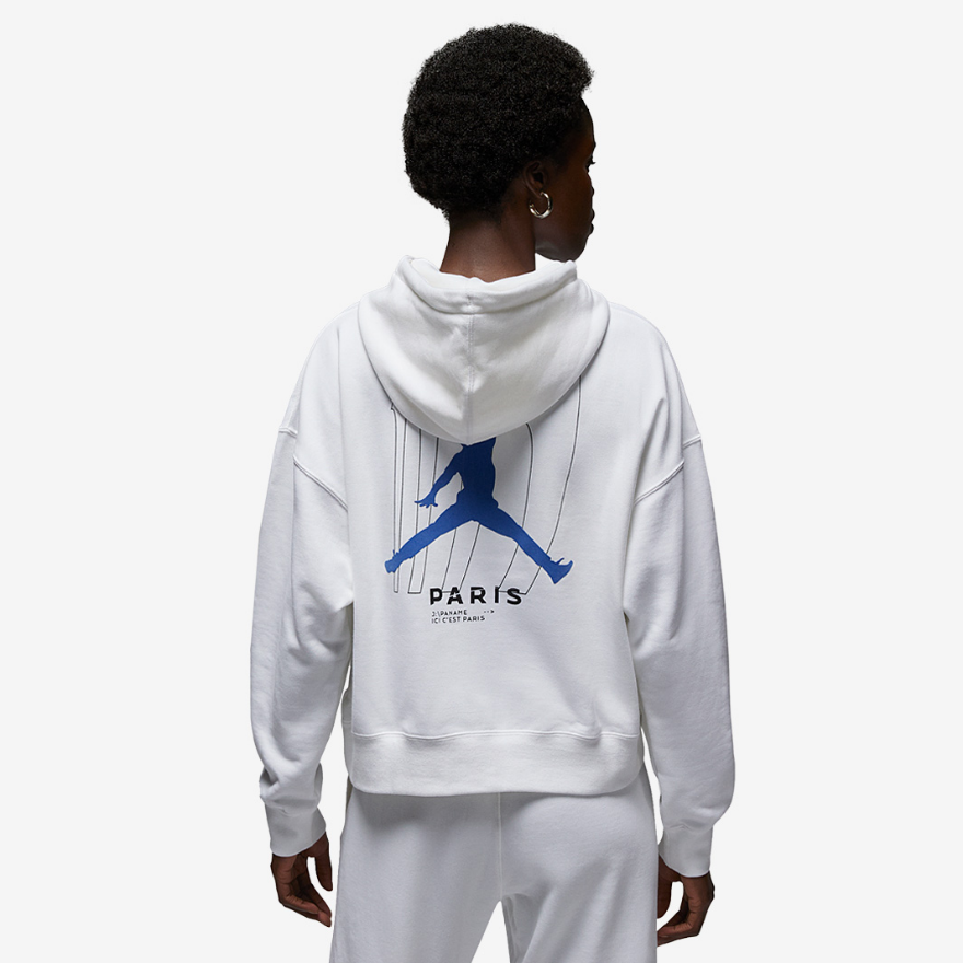 Jordan x Paris Saint-Germain Womens Fleece HoodieWhite/Game Royal