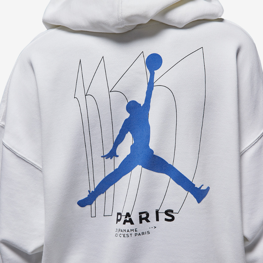 Jordan x Paris Saint-Germain Womens Fleece HoodieWhite/Game Royal