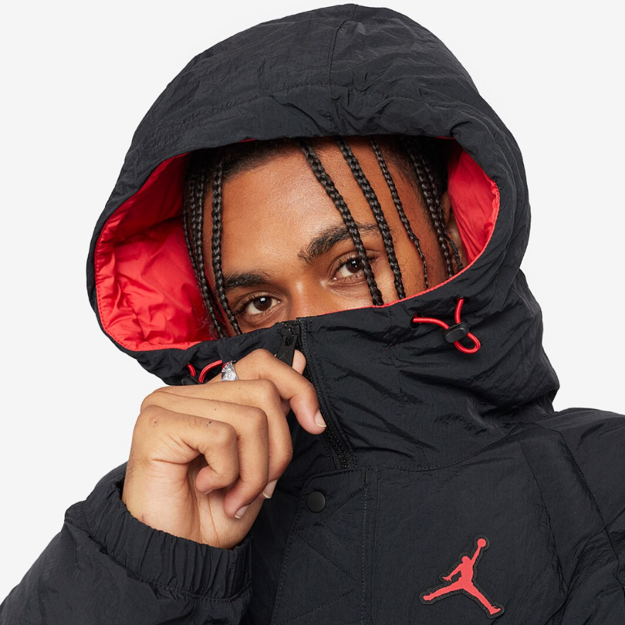 Jordan Essential Puffer JacketBlack/Fire Red/Fire Red