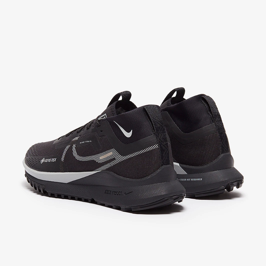 Nike Womens React Pegasus Trail 4 GORE-TEX - Black/Wolf Grey-Reflective Silver