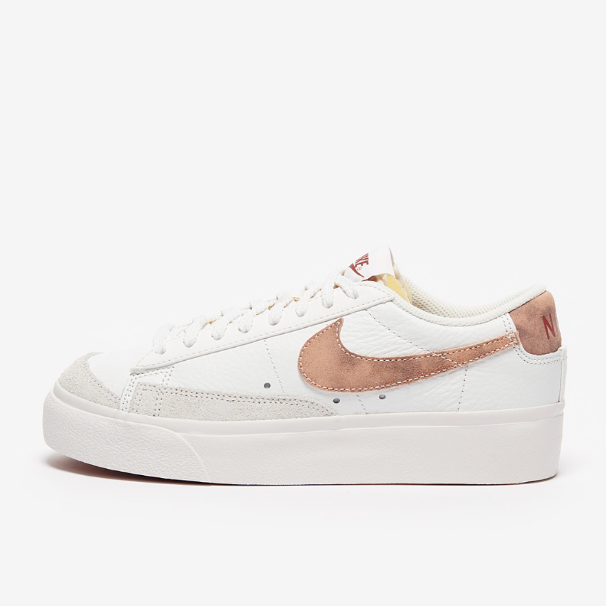 Nike Sportswear Womens Blazer Low Platform - Summit White/Artic Orange/Canyon Rust