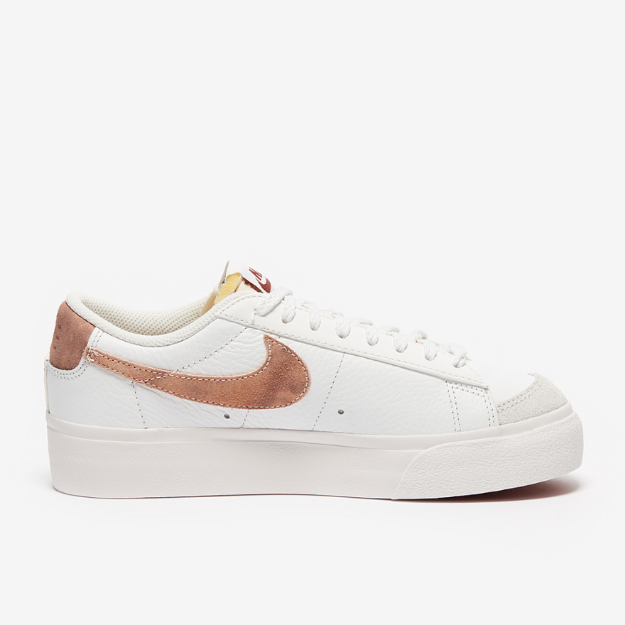 Nike Sportswear Womens Blazer Low Platform - Summit White/Artic Orange/Canyon Rust