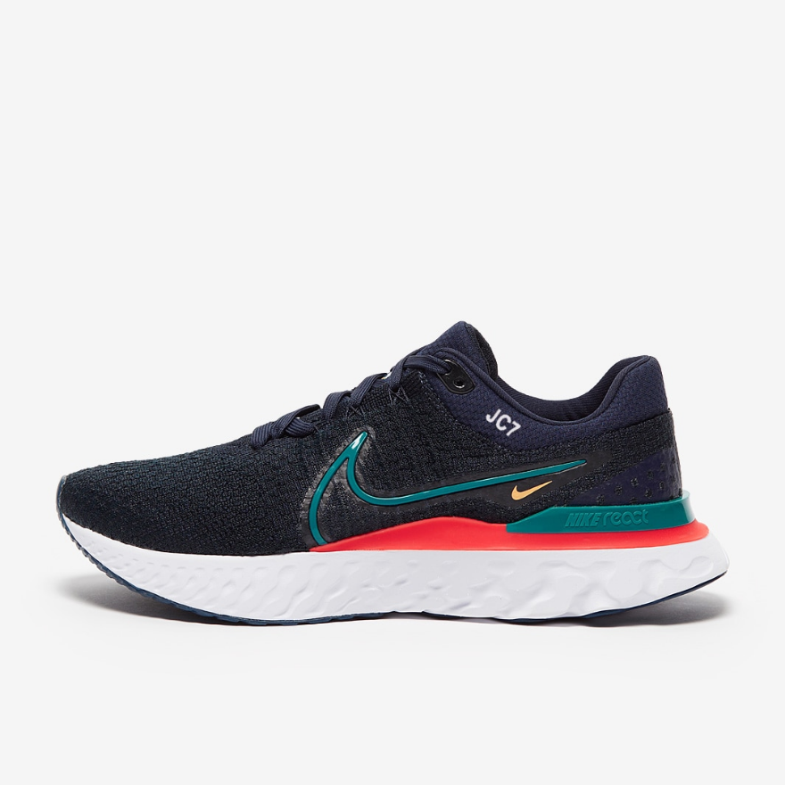 Nike React Infinity Run Flyknit 3 - Obsidian/Bright Spruce-White-Lt Crimson