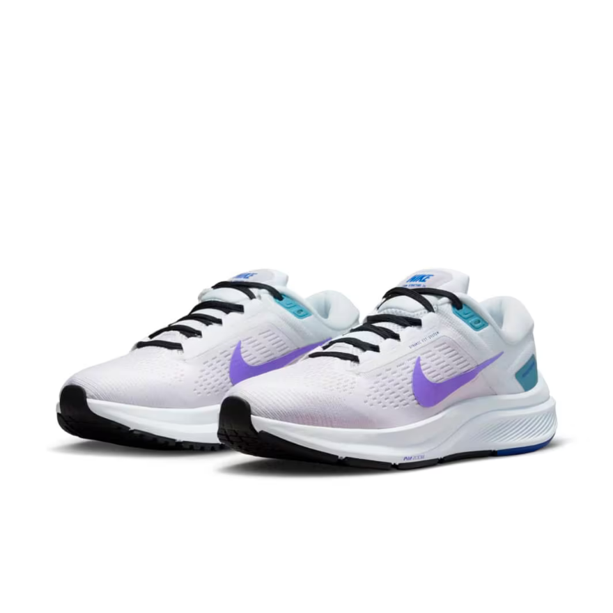 Nike Womens Air Zoom Structure 24 - White/Psychic Purple-Barely Grape