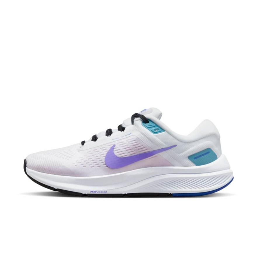 Nike Womens Air Zoom Structure 24 - White/Psychic Purple-Barely Grape