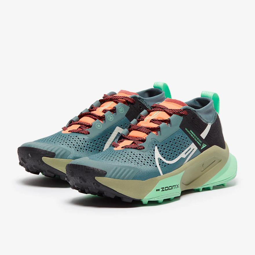 Nike Womens ZoomX Zegama Trail - Mineral Slate/Light Bone-Black