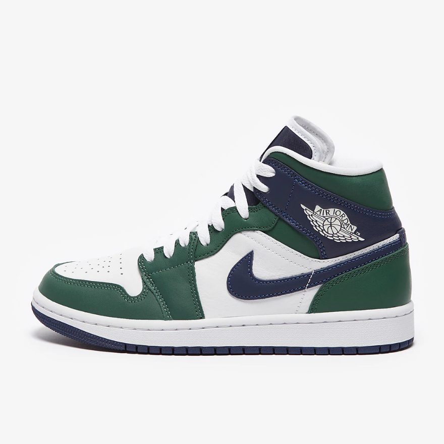 Womens Air Jordan 1 Mid SE - Noble Green/Midnight Navy/White - Air Jordan 1  - فروشگاه اینترنتی کالای ورزشی اسپورت آوران