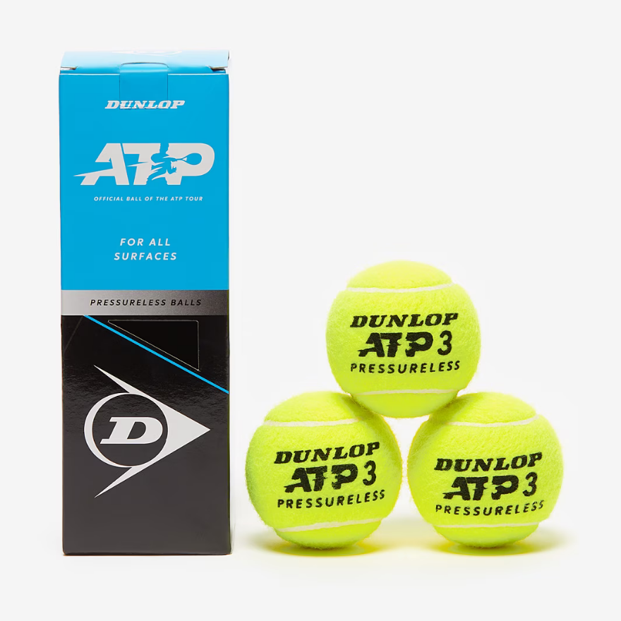 Dunlop ATP Pressureless 3 Ball BoxYellow