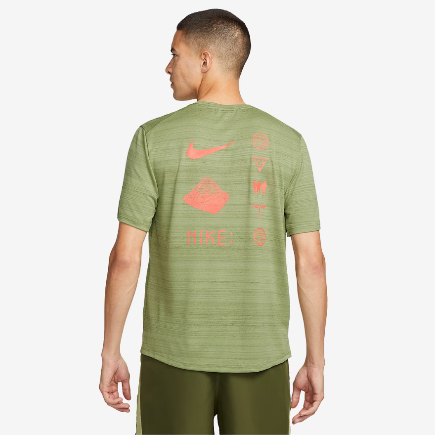 Nike Dri-FIT Miler Running T-ShirtAlligator/Bright Crimson/Reflective Silv