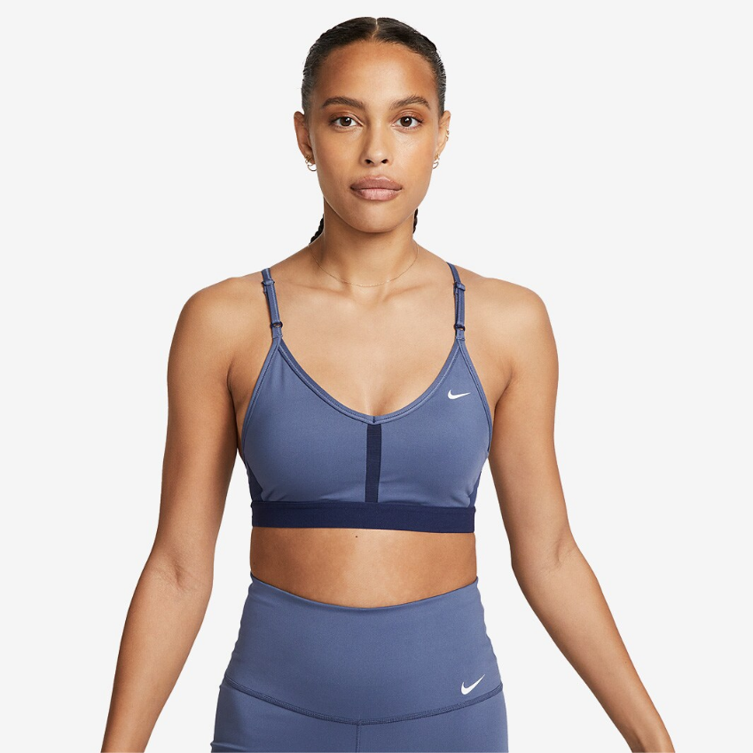 Nike Womens Light-Support Padded V-Neck Sports Bra