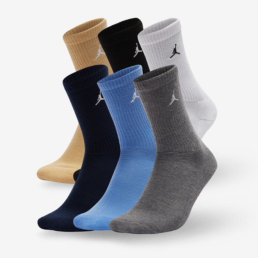 Jordan Kids Everyday Essentials Crew Socks 6 Pack (4-11 Yrs)