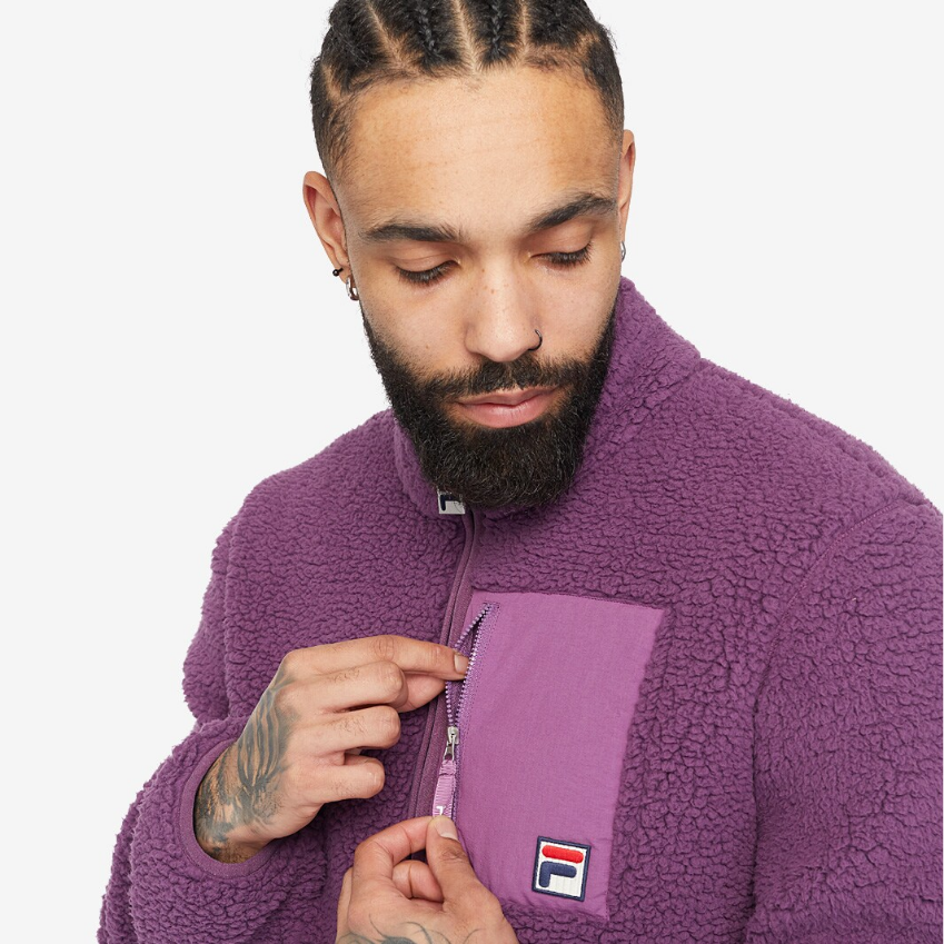 FILA Cormac Tonal Zip Through Fleece JacketSunset Purple