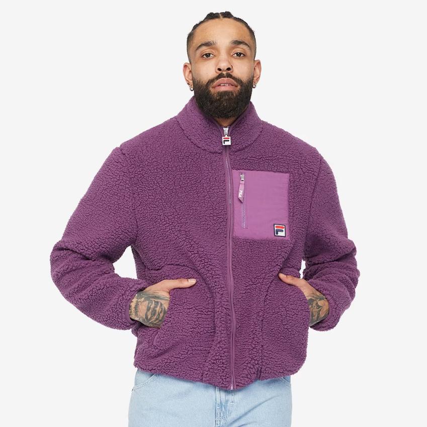 FILA Cormac Tonal Zip Through Fleece JacketSunset Purple