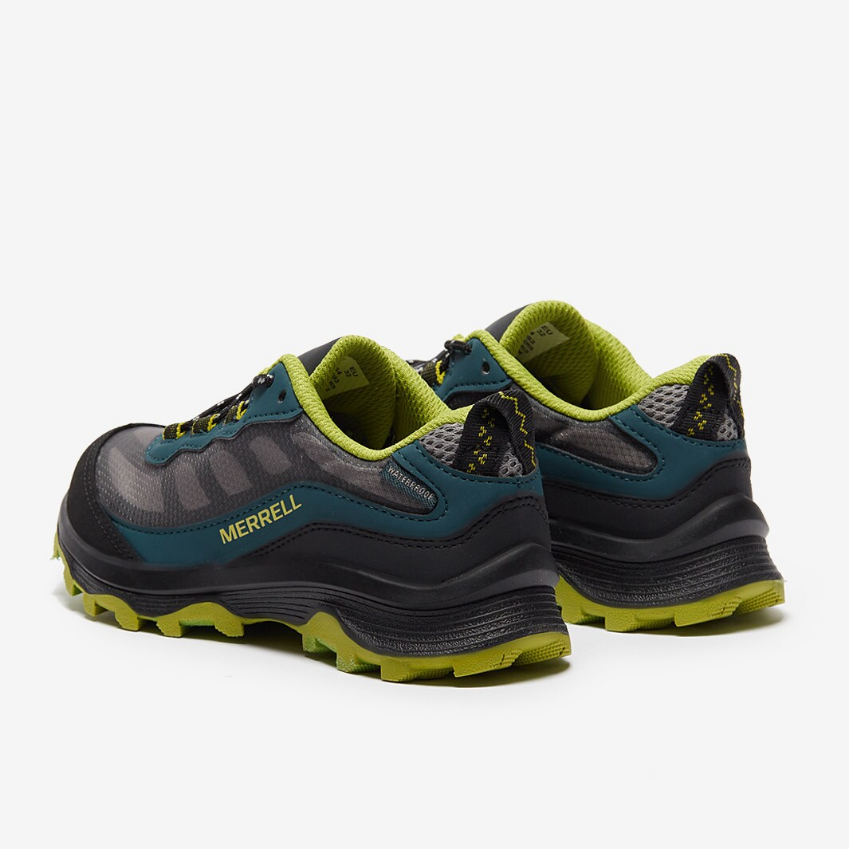 Merrell Older Kids Moab Speed Low Waterproof (GS)Deep Green/Black