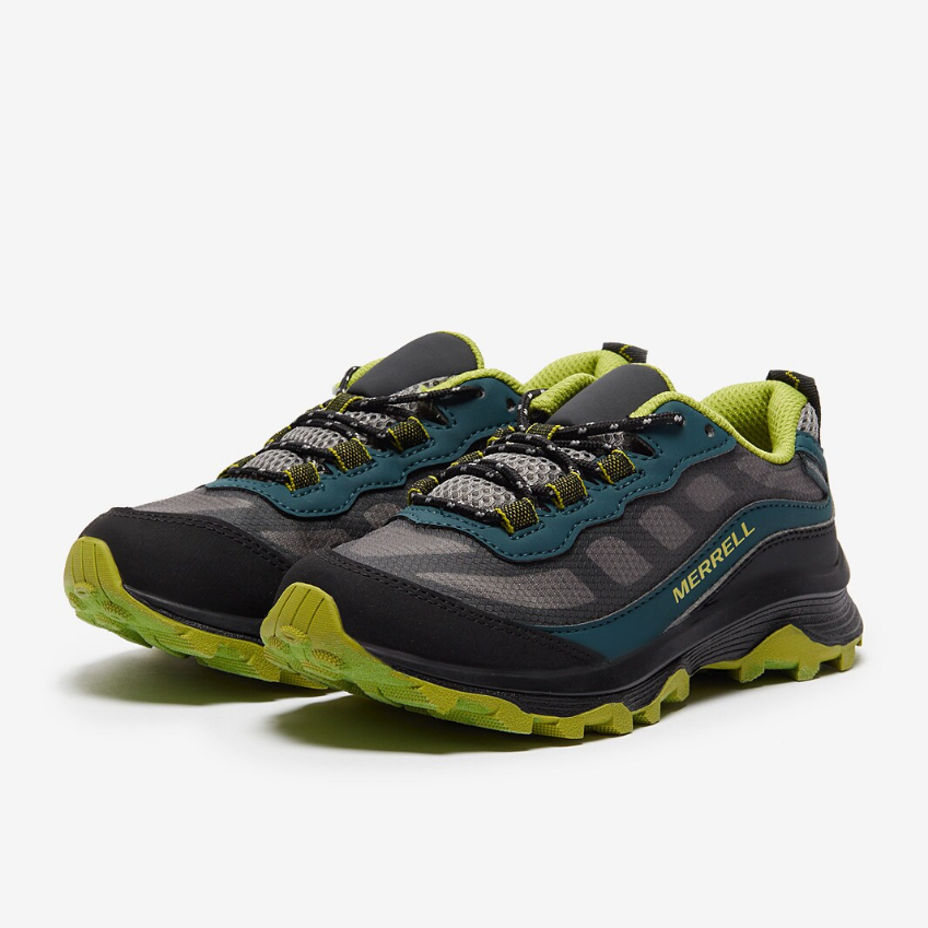 Merrell Older Kids Moab Speed Low Waterproof (GS)Deep Green/Black