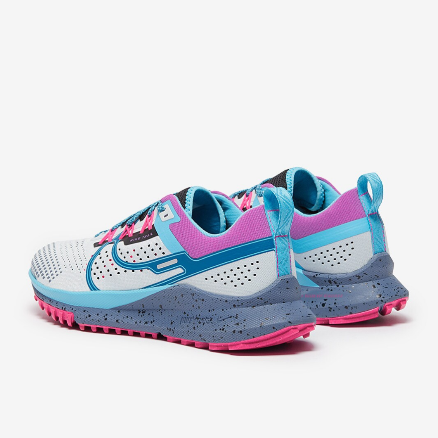 Nike Womens React Pegasus Trail 4 SEPure Platinum/Green Abyss-Baltic Blue