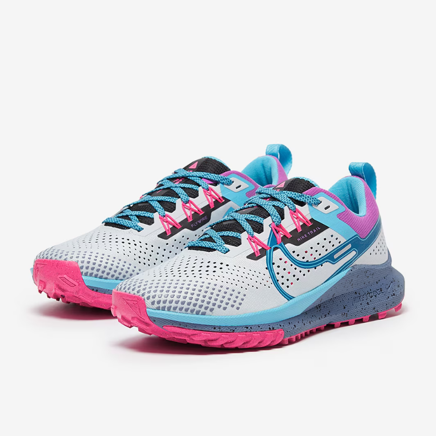 Nike Womens React Pegasus Trail 4 SEPure Platinum/Green Abyss-Baltic Blue