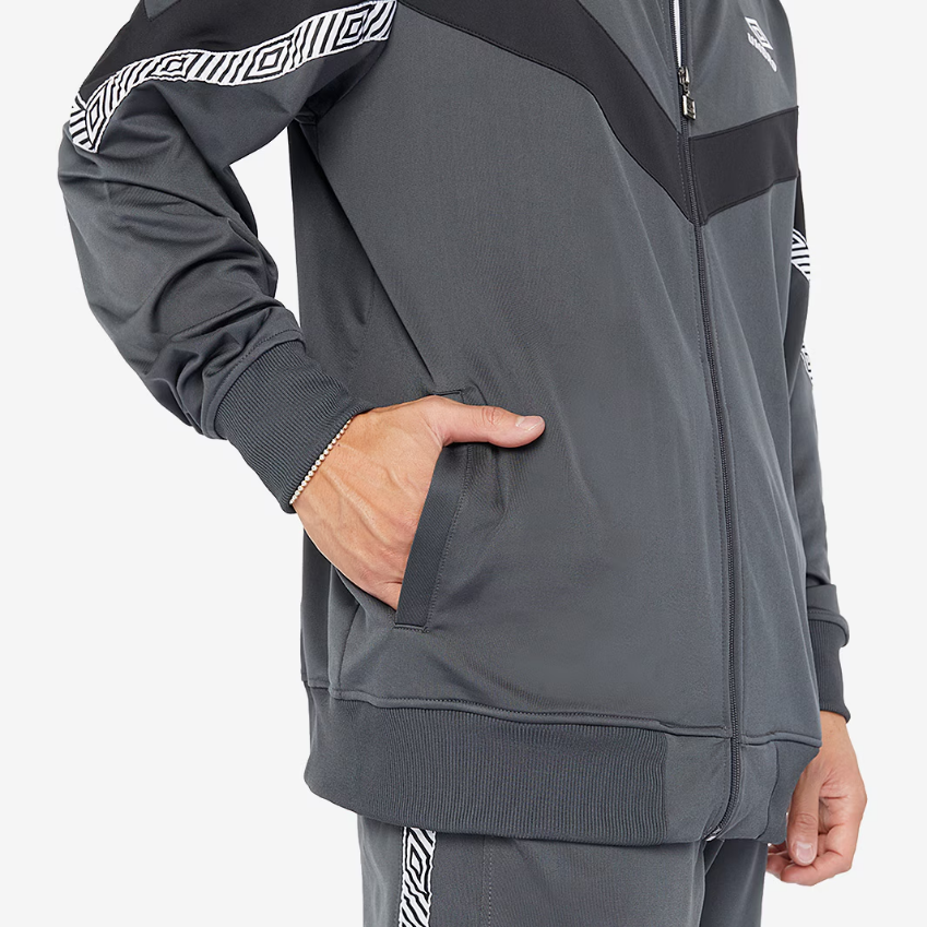 Umbro Sports Style Club Tricot JacketWoodland Grey/Black