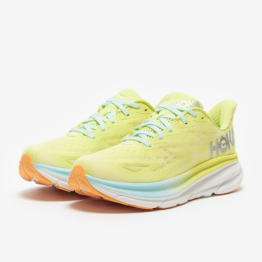 Hoka Womens Clifton 9Citrus Glow/ Sunlit Ocean