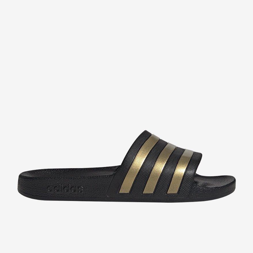 adidas Adissage Slides - Core Black/Gold Metallic/Core Black