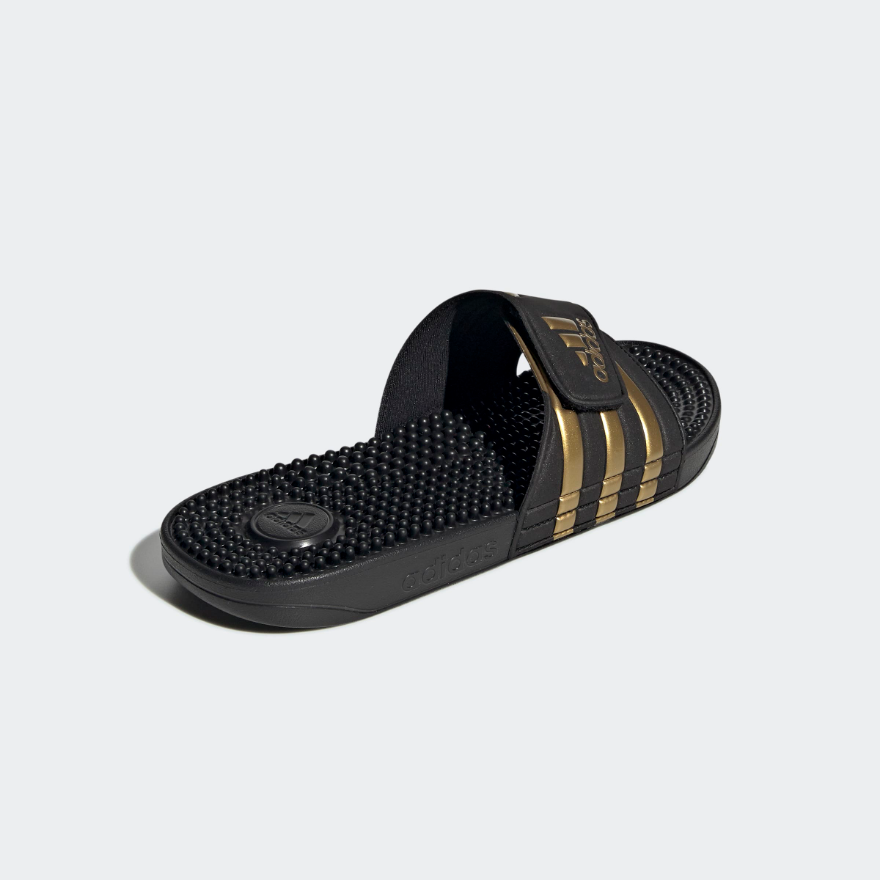 adidas Adissage Slides - Core Black/Gold Metallic/Core Black