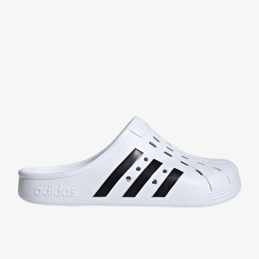 adidas Adilette Clogs - Cloud White/Core Black/Cloud White