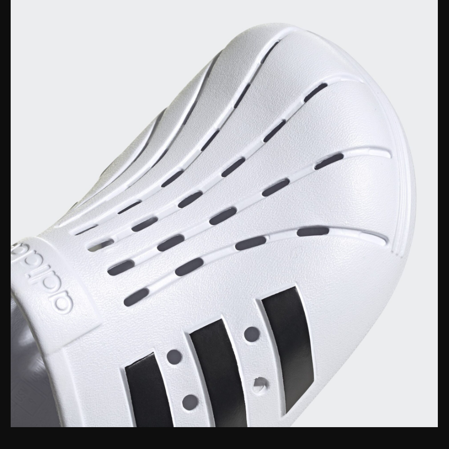 adidas Adilette Clogs - Cloud White/Core Black/Cloud White