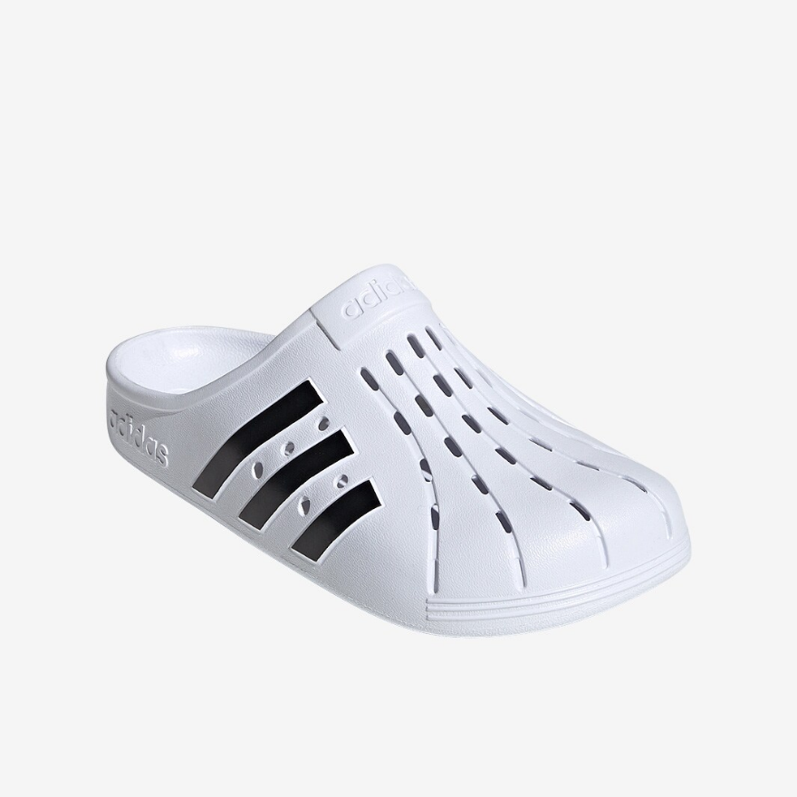 adidas Adilette Clogs - Cloud White/Core Black/Cloud White