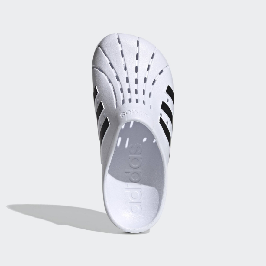 adidas Adilette Clogs - Cloud White/Core Black/Cloud White