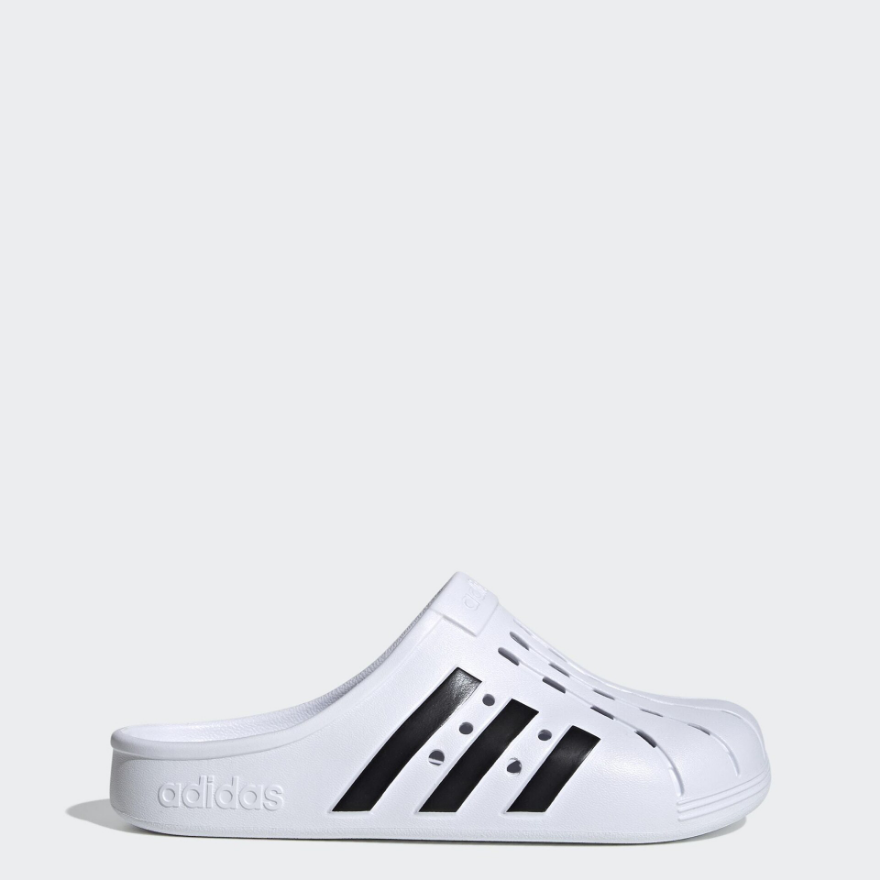 adidas Adilette Clogs - Cloud White/Core Black/Cloud White