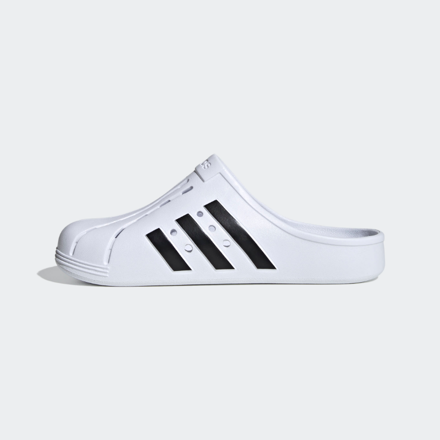 adidas Adilette Clogs - Cloud White/Core Black/Cloud White