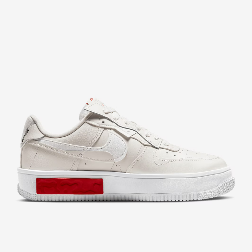 Nike Sportswear Womens Air Force 1 Fontanka - Phantom/White/University Red