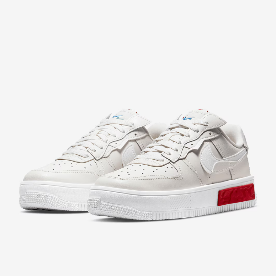 Nike Sportswear Womens Air Force 1 Fontanka - Phantom/White/University Red