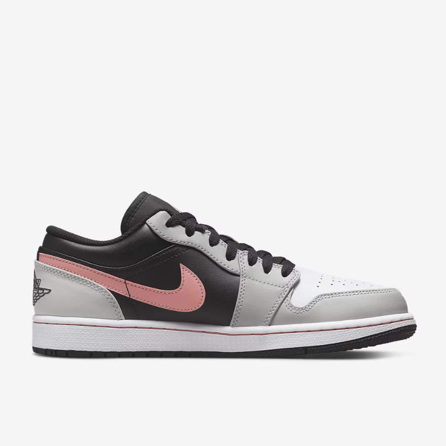 Air Jordan 1 LowBlack/Bleached Coral/Grey Fog/White