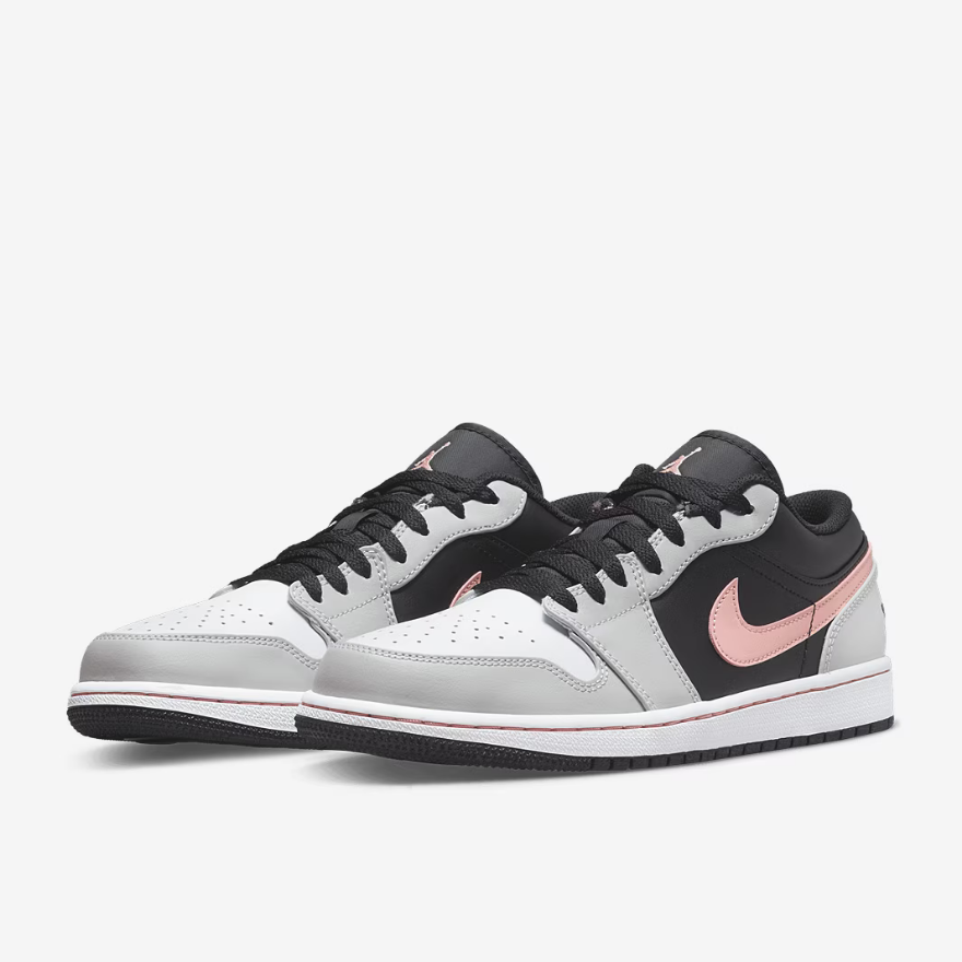 Air Jordan 1 LowBlack/Bleached Coral/Grey Fog/White