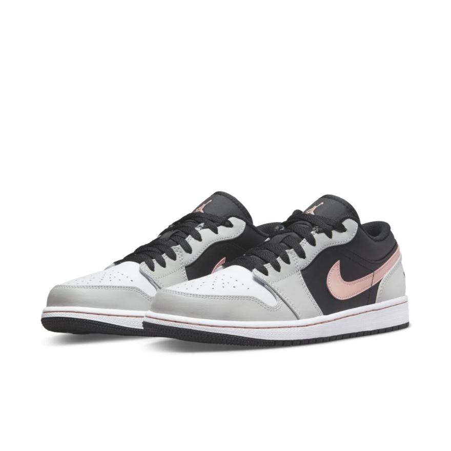 Air Jordan 1 LowBlack/Bleached Coral/Grey Fog/White