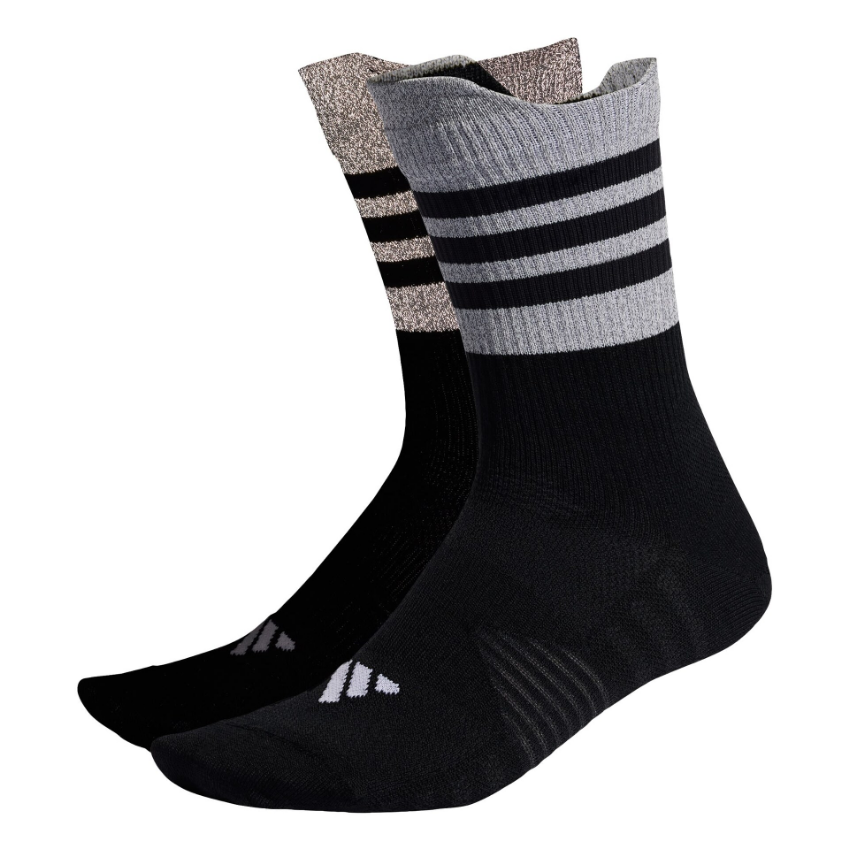 adidas Unisex Running x Reflective Socks 1 PairBlack / Reflective Silver / White / Grey Three