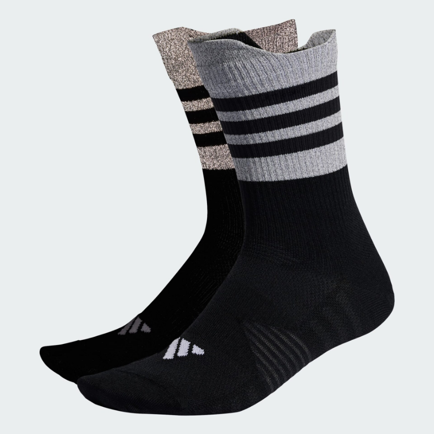 adidas Unisex Running x Reflective Socks 1 PairBlack / Reflective Silver / White / Grey Three